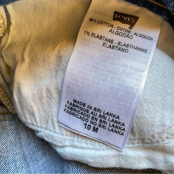 Levis Womens Bootcut Jeans Sz 10 Distressed Flap Pockets Stretch Denim Hemmed - Picture 9 of 15